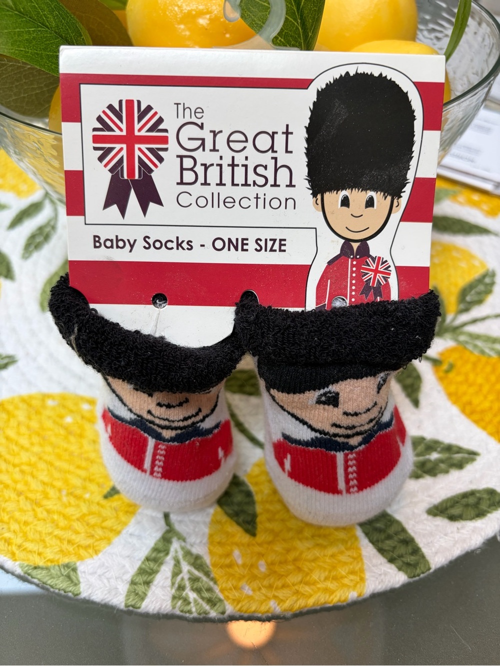 Craft Baby Socks in Red, Black & White - Great British Guard Design
